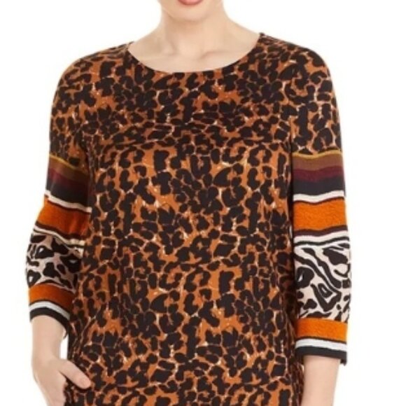 Kobi Halperin Harper Slit Shirt Blouse Leopard S - Picture 3 of 3